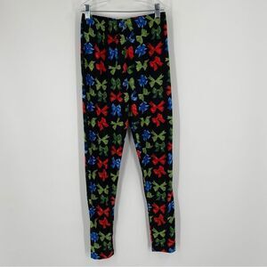 Agnes & Dora Women’s Black Bow Print Leggings Size Small / Medium